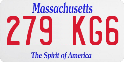 MA license plate 279KG6