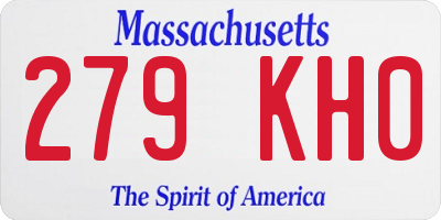 MA license plate 279KH0