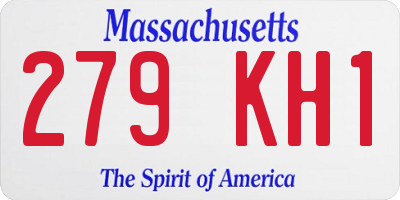MA license plate 279KH1