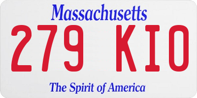 MA license plate 279KI0