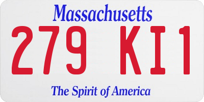MA license plate 279KI1