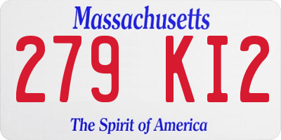 MA license plate 279KI2
