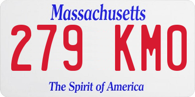 MA license plate 279KM0