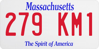 MA license plate 279KM1