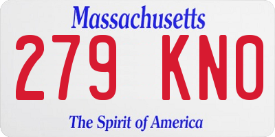 MA license plate 279KN0