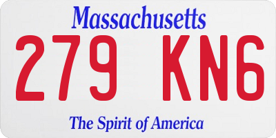 MA license plate 279KN6