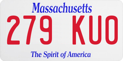 MA license plate 279KU0
