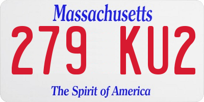 MA license plate 279KU2
