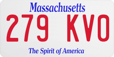 MA license plate 279KV0