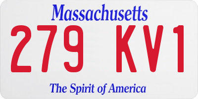 MA license plate 279KV1