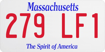 MA license plate 279LF1