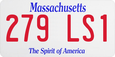 MA license plate 279LS1