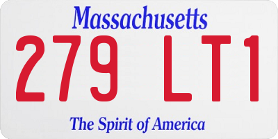 MA license plate 279LT1
