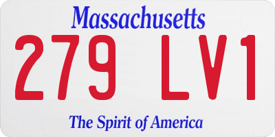 MA license plate 279LV1