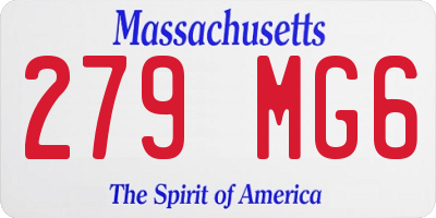MA license plate 279MG6