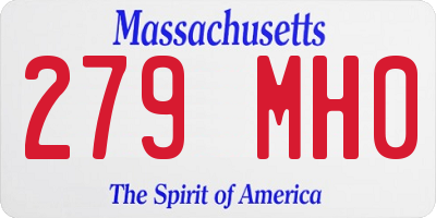 MA license plate 279MH0