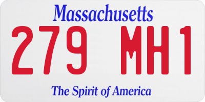 MA license plate 279MH1