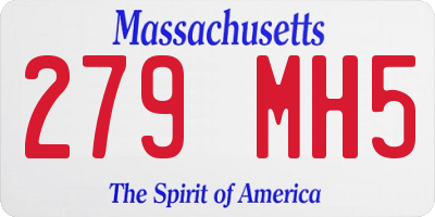 MA license plate 279MH5
