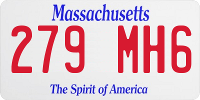 MA license plate 279MH6