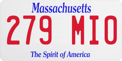 MA license plate 279MI0