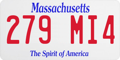 MA license plate 279MI4