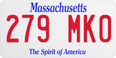 MA license plate 279MK0
