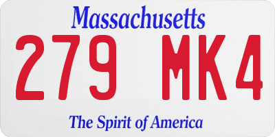 MA license plate 279MK4