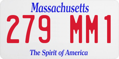 MA license plate 279MM1