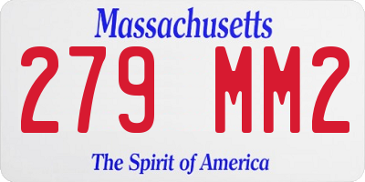 MA license plate 279MM2