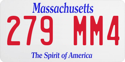 MA license plate 279MM4