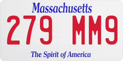 MA license plate 279MM9