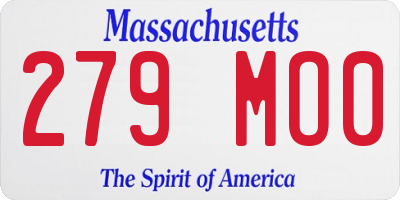 MA license plate 279MO0