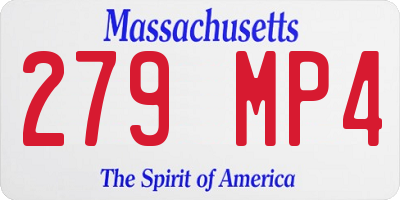 MA license plate 279MP4