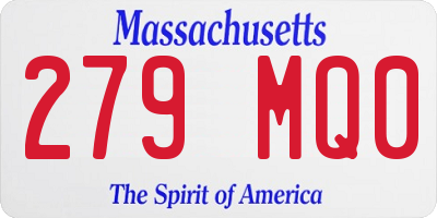 MA license plate 279MQ0