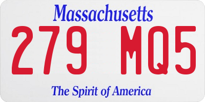 MA license plate 279MQ5