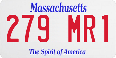 MA license plate 279MR1
