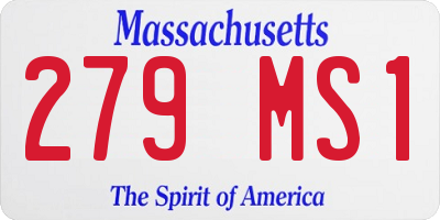 MA license plate 279MS1