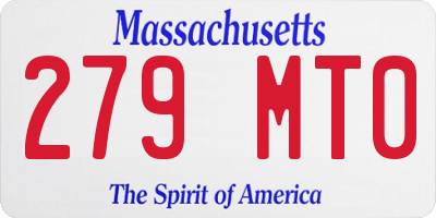 MA license plate 279MT0