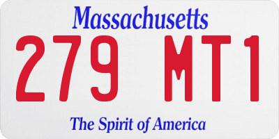 MA license plate 279MT1