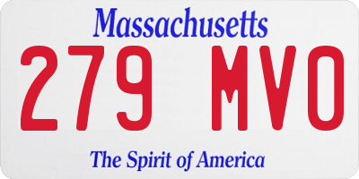 MA license plate 279MV0