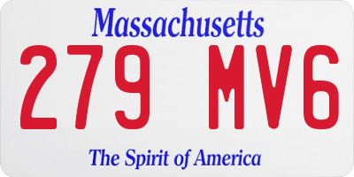 MA license plate 279MV6