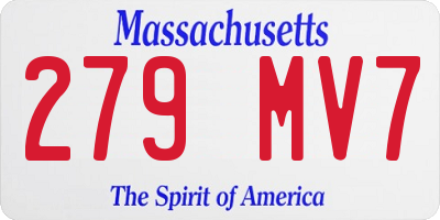 MA license plate 279MV7