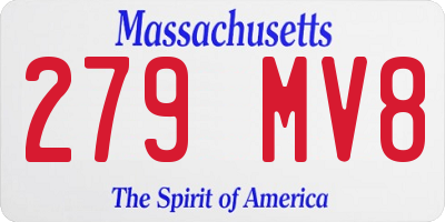 MA license plate 279MV8