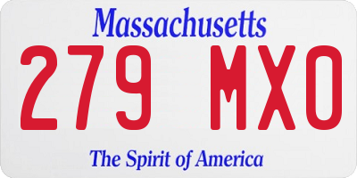 MA license plate 279MX0
