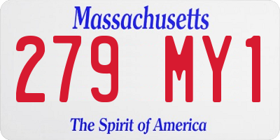 MA license plate 279MY1