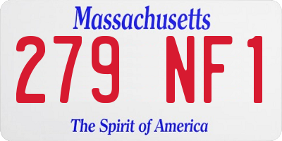 MA license plate 279NF1