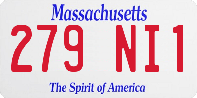 MA license plate 279NI1
