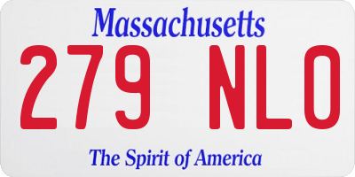 MA license plate 279NL0
