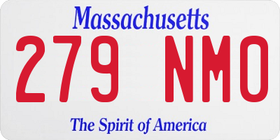MA license plate 279NM0
