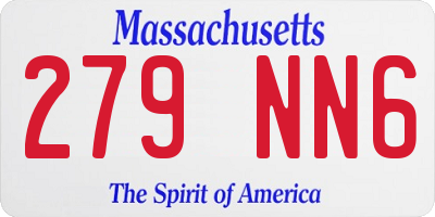 MA license plate 279NN6